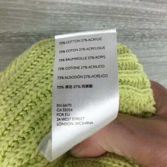 FREE PEOPLE | Neon Lime Green Cowl Neck Ruffle Hem Layer Cake Boho Knit Sweater - Picture 9 of 9